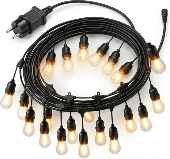 Aia valguskett 20 m, 20× LED lamp, soe valge 2700K, IP44, 9 W