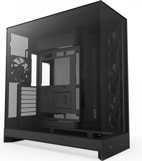 NZXT H9 Flow midi tower korpusega, must