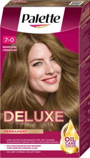 Palette Deluxe 7-0 keskblond, püsiv juuksevärv 50 ml