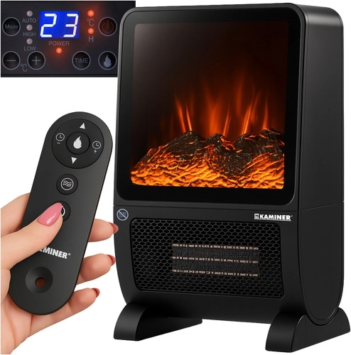 KAMINER Blazeo 2000 W Electric Fireplace Heater with Flame Effect