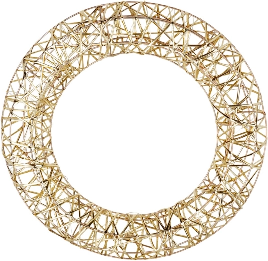 Light-up Christmas wreath 40 cm, 30 LEDs, gold