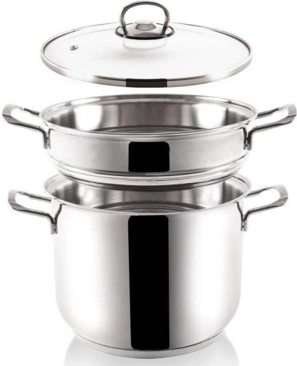 Roostevabast terasest aurupott ANETT 5 l, 3-osaline, 22 cm