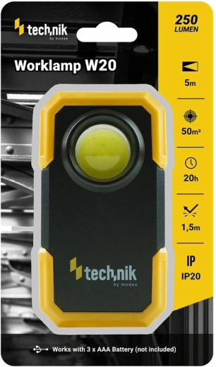 Töövalgusti Technik MT‑W20 klambri, magnetilise aluse ja COB LED‑iga