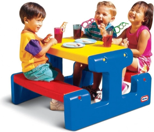 Laste piknikulaud LITTLE TIKES Jr koos pinkidega – sinine