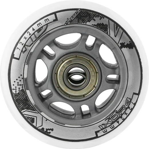 Komplekt valgeid PU rulluisurataste 72 × 24 mm ABEC 7 laagritega NILS EXTREME