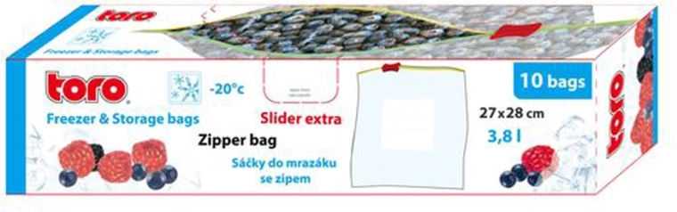 TORO suletav toidukott sügavkülmutamiseks 3,8 l, 10 tk