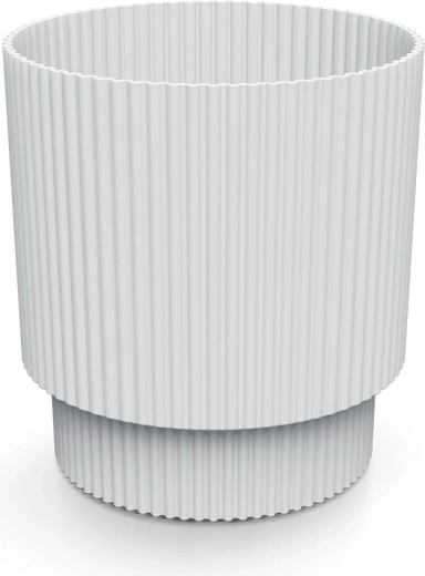 Plastist lillepott Milly 19,5 cm valge – modernne sooniline taimeümbris