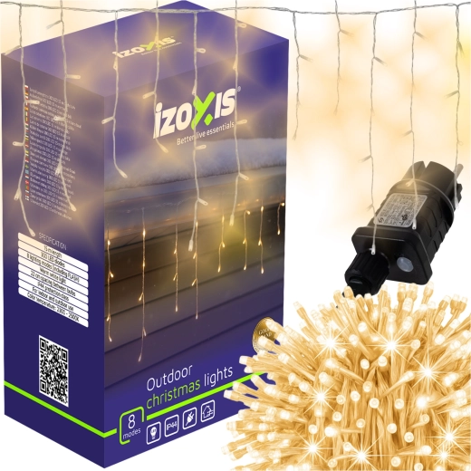 Valguskett IZOXIS 300 LED-iga, välgatus-efektiga (FLASH), soe valge, 15 m