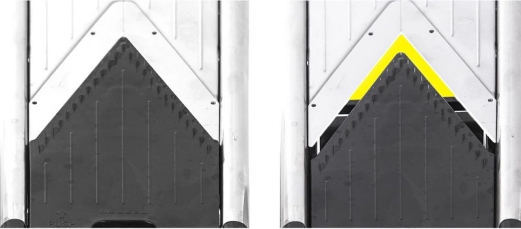 Täpselt reguleeritav paksus 1–6 mm