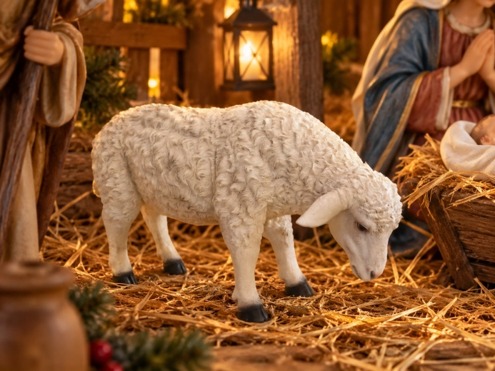 Realistically crafted sheep wool