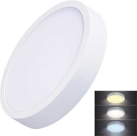 Solight LED mini paneel CCT, pinnapealne ümmargune 24 W