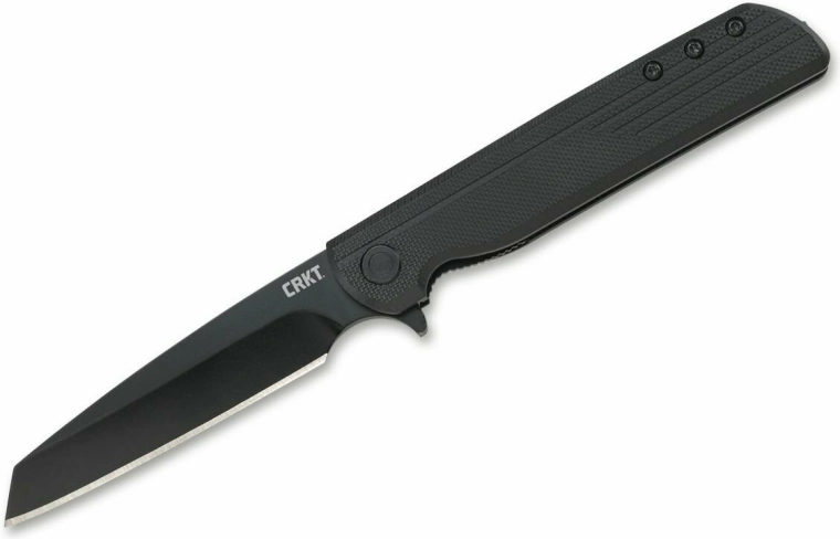 Kompaktne kokkupandav taskunuga CRKT LCK+ Blackout abistatud avamisega 8,2 cm