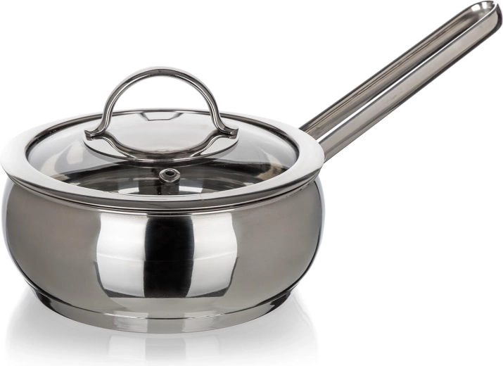Stainless steel saucepan with glass lid 0.95 l, 14 cm PICCOLO Belly