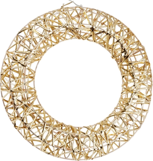Kuldne helendav jõulupärg, 20 LED-i, 30 cm