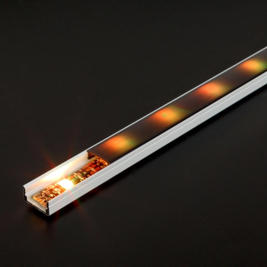 Valge alumiiniumist U-profiil LED-ribale 1000 × 17 × 8 mm