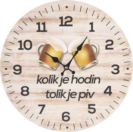 Seinakell “Kolik je…” puidust, 34 cm