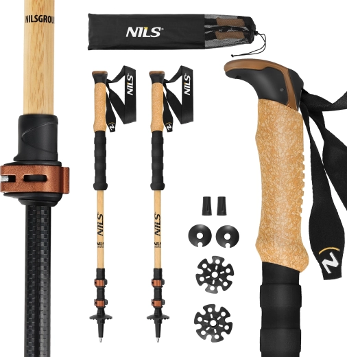 Trekkingukepid NILS TK8606 bambusest ja 7075 alumiiniumist