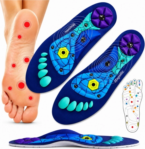 Magnetic acupressure massage shoe insoles, size S 35–39 - 1 piece