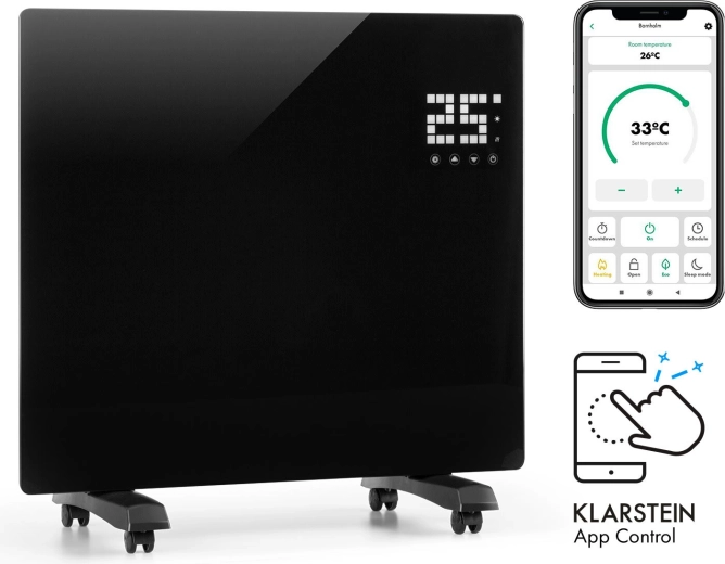 Klarstein Bornholm Single Smart konvektor 1000 W, must