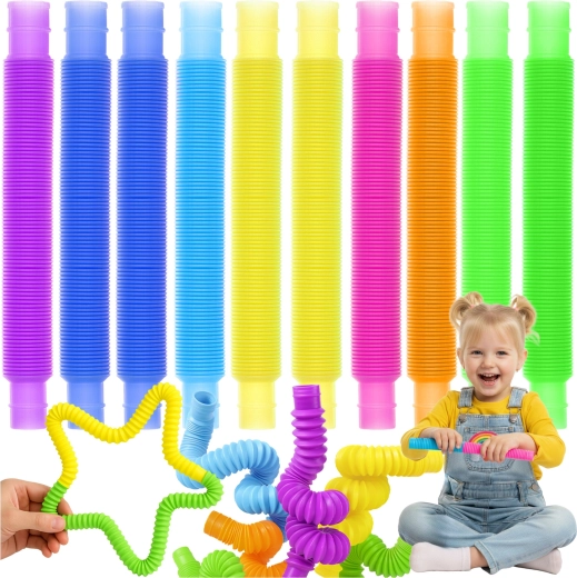 Kruzzel sensoorsed POP-torud Montessori stressivastased – komplekt 10 tk