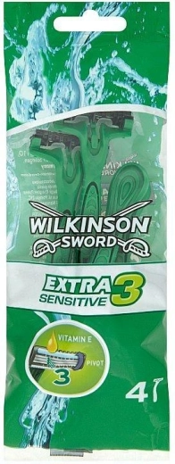 Wilkinson Extra 3 Sensitive ühekordne habemenuga (4 tk)