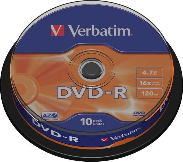 Verbatim DVD-R Matt Silver 4,7 GB 16x – 10 tk