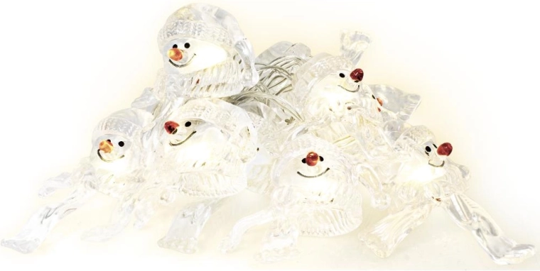 Retlux light garland with snowmen, 1.35 m, 10 LEDs