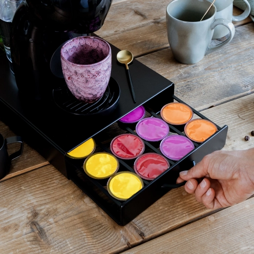 Metallist hoidik 20 Dolce Gusto kapslile, mattmust