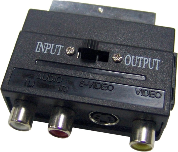 Sencori kahesuunaline SCART-adapter 3× RCA ja S-Video jaoks
