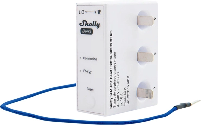 Shelly 3EM energiatarbimise mõõtur