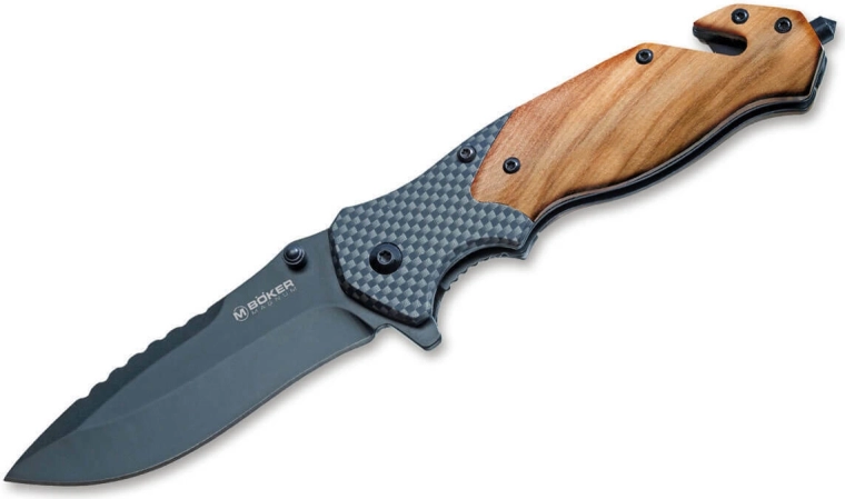 Magnum Blomkvist Olive päästeotstarbeline kokkupandav nuga oliivipuust 8,5 cm