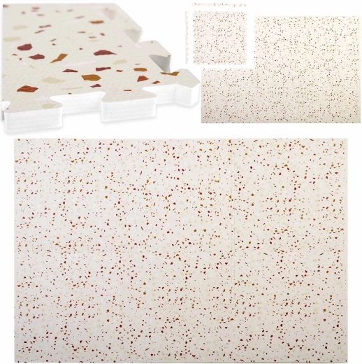 Ricokidsi terrazzo-mustriga vahust puslematt 175 × 118 cm – 6 tk