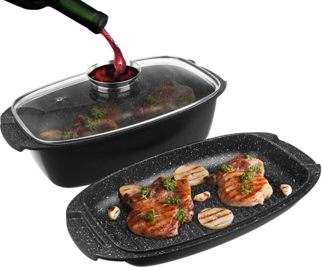 Graniitkattega ahjuvorm 3-ühes kaanega GRANDE 5 l, 39 × 22 cm