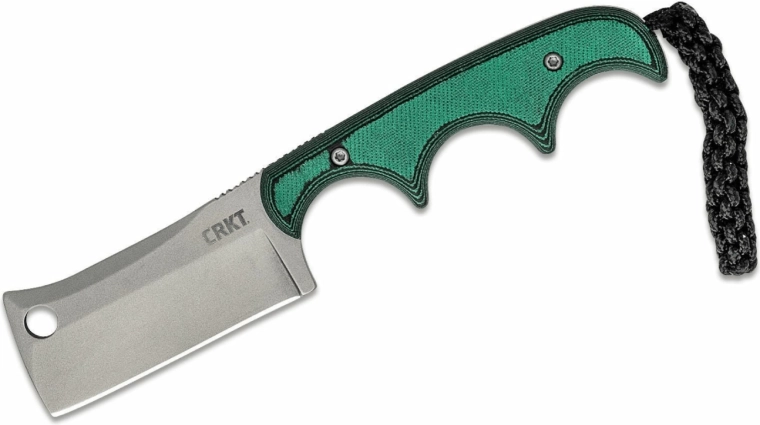 CRKT Minimalist Cleaver kaelaskantav nuga 5,4 cm, must-roheline, Micarta
