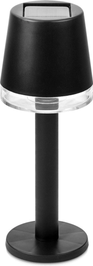 Must päikeseenergial töötav LED-laualamp, 21,5 cm