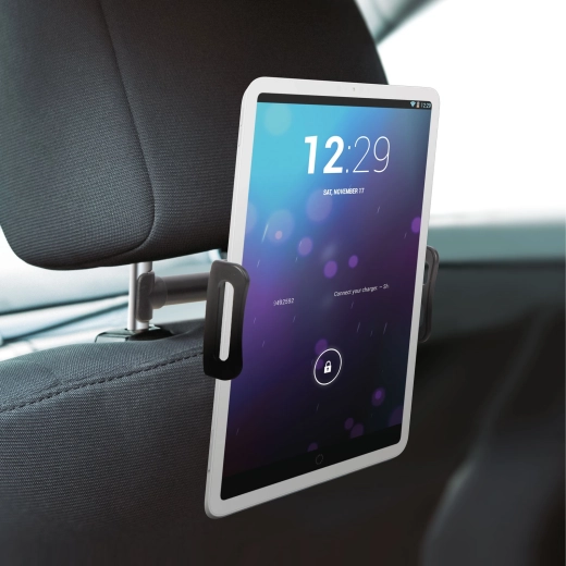 Universal Black Headrest Tablet Holder