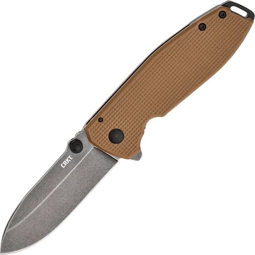 CRKT Squid XM pruun taskunuga 7,5 cm, Black Stonewash, G10