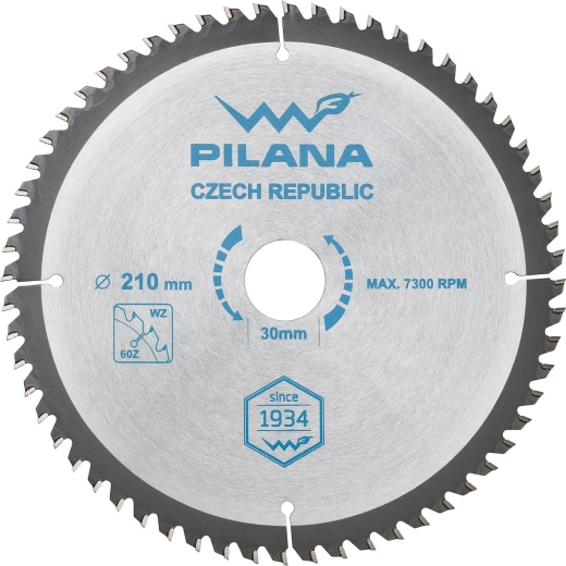 Saeketas PILANA 210 mm, 60 hambaga, WZ puidu jaoks