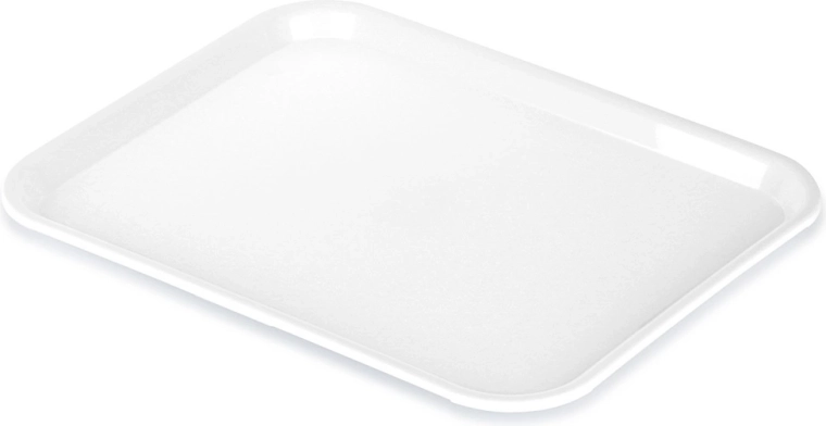 Valge plastist serveerimisalus 45,5 × 35,5 cm