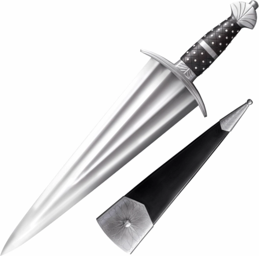 Cold Steel cinquedea kollektsioonimõõk 36,8 cm, roosipuust käepide ja nahktupp