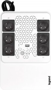 UPS-i varutoiteallikas LEGRAND Keor Multiplug 600 VA koos AVR-iga, 6 FR pistikupesa, USB ja RJ45