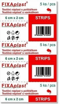 Fixaplast Strip tekstiilplaaster 6 × 2 cm, 5 tk