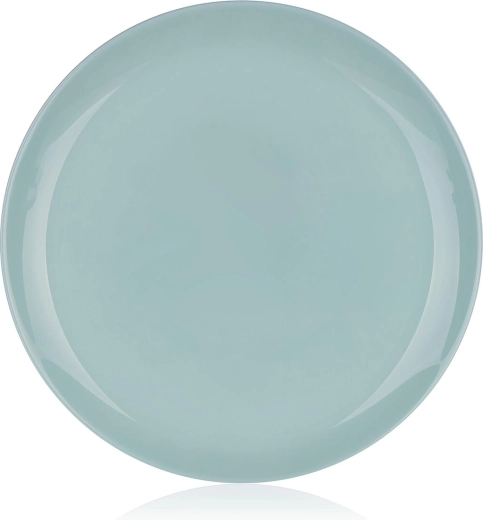 Shallow glass plate DIWALI 25 cm turquoise