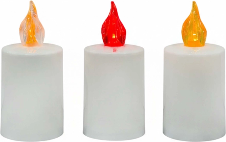 Soevalge valgusega kalmistu LED-küünal - 1 tk