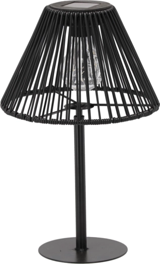 Must metallist päikeselamp, must, 33 cm LED