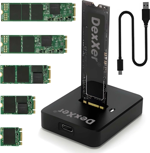 2-in-1 compatibility: M.2 NVMe and M.2 SATA (NGFF)