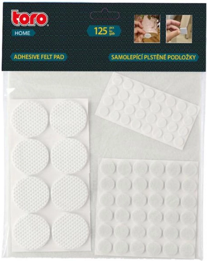 TORO isekleepuvad kaitsepadjad, valged, komplekt 125 tk