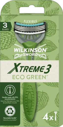 Wilkinson Sword Xtreme3 Eco Green ühekordsed raseerijad 4 tk