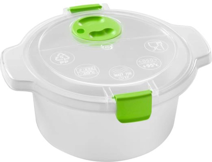 Plastkarp mikrolaineahju jaoks kaanega 0,8 l HEIDRUN
