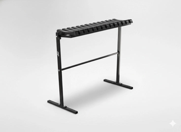 Kokkupandav kalmistupink alusega, must, 86 cm